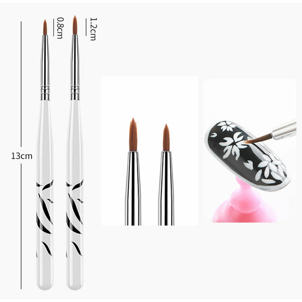 8pcs Nail Art Design Brushes Dotting Pen Tool Set Painting UV Gel Drawing Brush