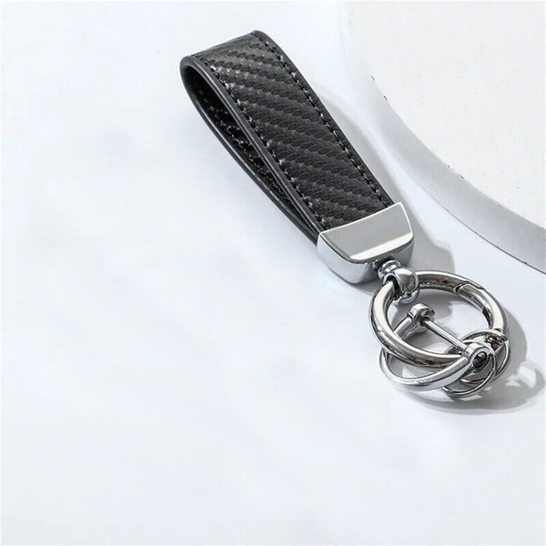 Universal Stylish Leather Car Key Rings Heavy Duty Gift Keyring Keychain Holder