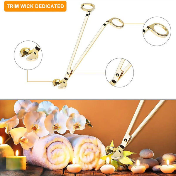 18cm Candle Wick Trimmer Oil Lamp Stainless Steel Trim Scissors Snuffers Cutter