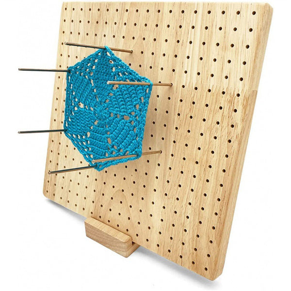 Crochet Blocking Board with 25 Rod Pins for Knitting and Crocheting Tool Kit AUS