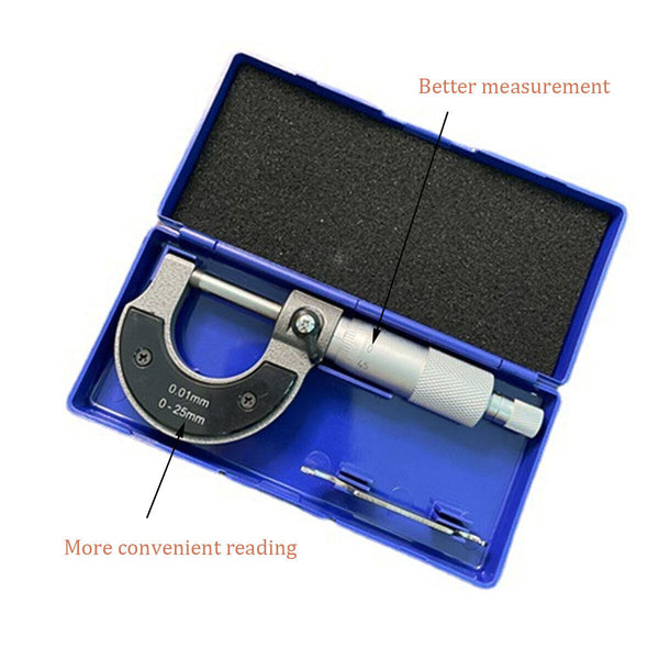 High Precision 0-100MM Outside Micrometer Alloy Head Spiral Measuring Tool AU