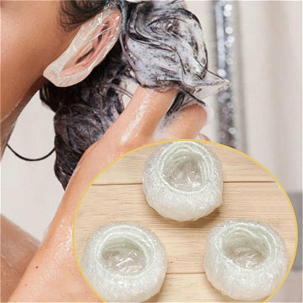 100PCS Bath Clear and Disposable for Dyeing Hair Salon Waterproof Ear Cover