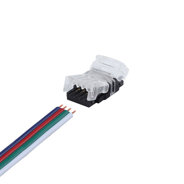4X10MM LED STRIP LIGHT SOLDERLESS RGB SNAP CONNECTOR 4 PIN WIRE WATERPROOF AUS