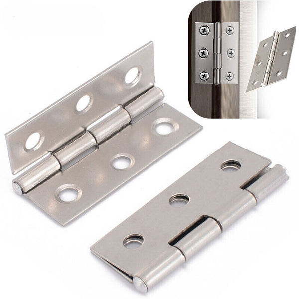 10/20Pcs Internal Door Hinge Ball Bearing Butt Hinges  Polished Stainless Steel
