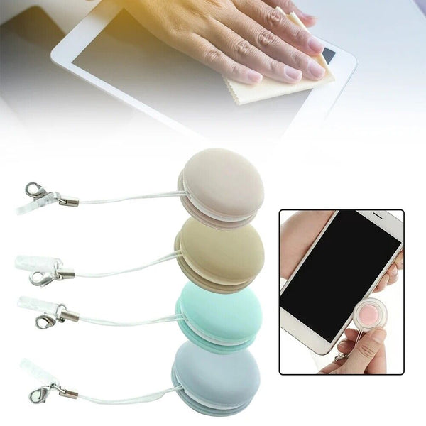 1-8PCS Macaron Shaped Mobile Phone Screen Lens Glasses Wipe Cleaning Candy Color