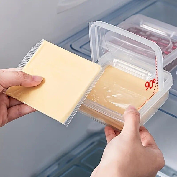 Cheese Slice Storage Box Fridge Food Container Butter Keeper Fresh Food Storage Set