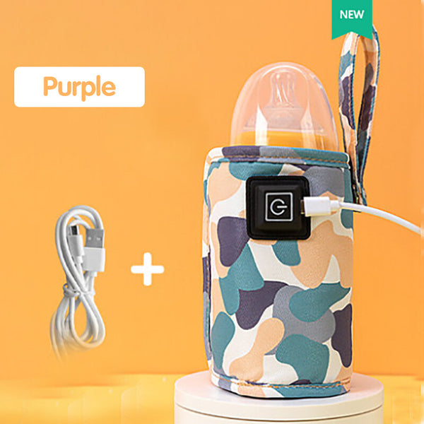 USB Baby Bottle Warmer Portable Milk Heating Travel Pouch Thermostat Bag