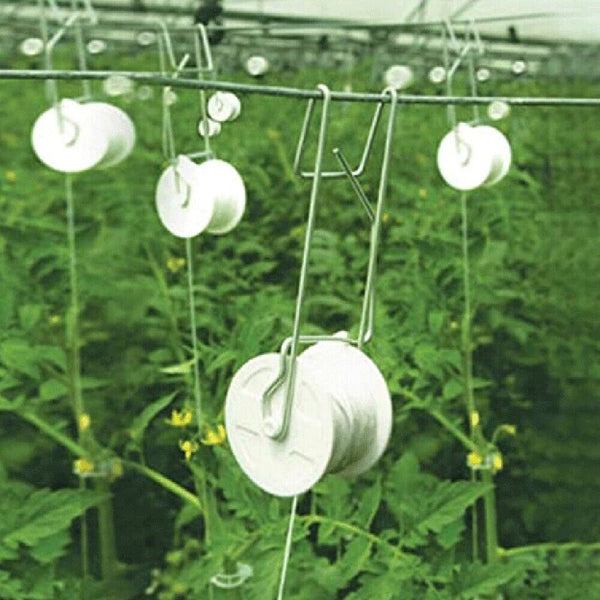 12X Greenhouse Tomato Trellis Support Rollerhook Roller Hook Twine Roller Spool