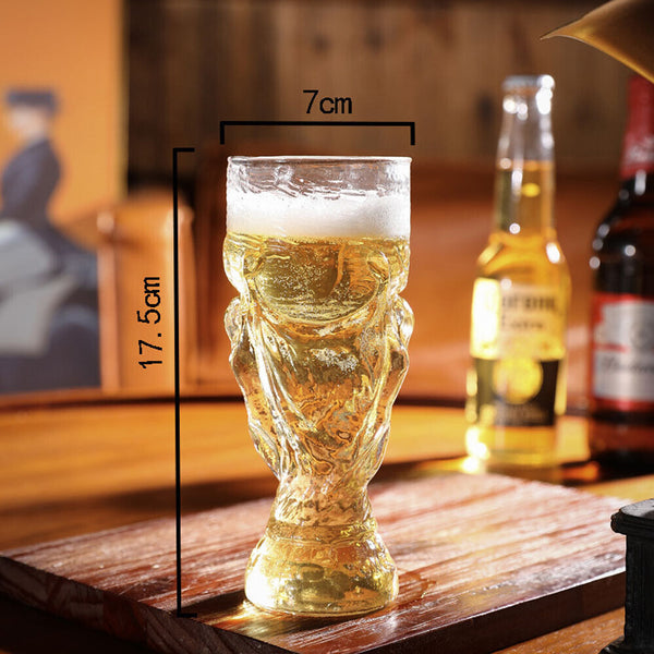 450ml Beer Glass Football Soccer Mug Hercules 2022 FIFA Qatar World Cup Shape