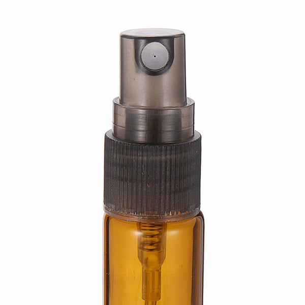 10PCS 10ML Amber Glass Essential Oil Spray Roller Bottle Mist Sprayer Containers
