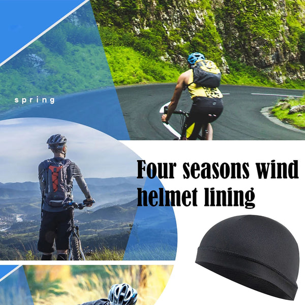 1/2PCS Breathable Skull Cap Sports Helmet Liner Running Cycling Beanies Sweat AU