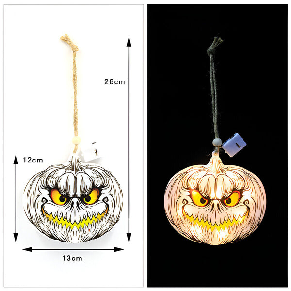 LED Halloween decoration light in a hanging display