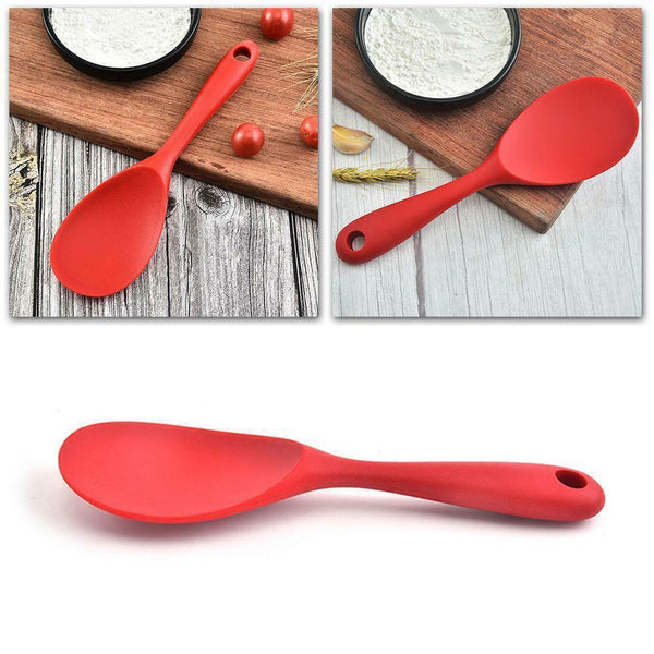 Rice Spoon Food Grade Silicone Heat Resistant Non-stick Kitchen Best Tools NEW