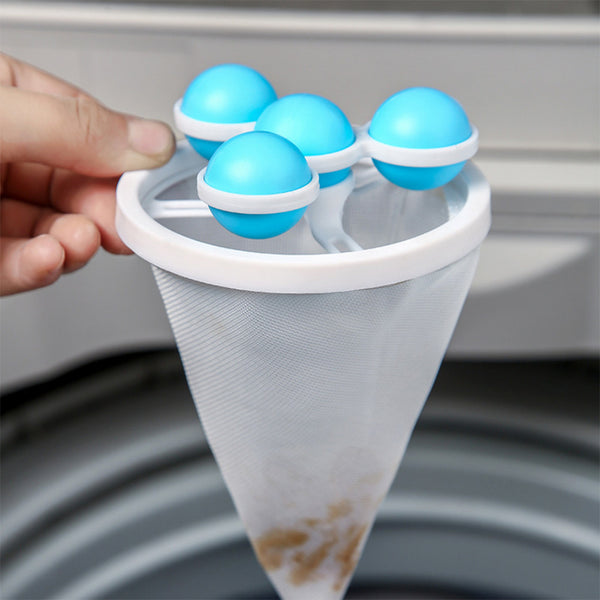 Washing Machine Filter Bag Reusable Hair Remover Floating Hair Filtering Mesh