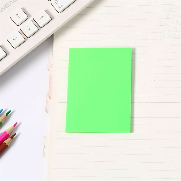UP 600 Sheets Transparent PET Memo Sticky Note Daily To Do Stationery Waterproof