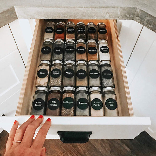 144pcs Spice Herb Storage Jar Labels Pantry Stickers Decals High Quality Durable