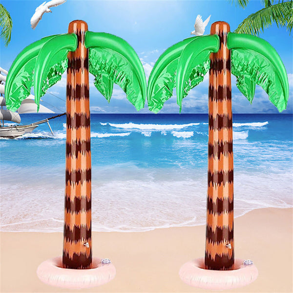4PCS 90cm Inflatable Blow Up Palm Tree Hawaiian Luau Pool Beach Party Decoration