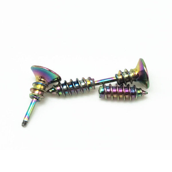 1PC Stainless Steel Women Punk Fashion Men Whole RX Screw Stud Earring Unisex