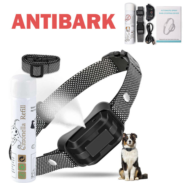 Anti Bark Dog Citronella Spray Collar Rechargeable Training No Barking Humane AU
