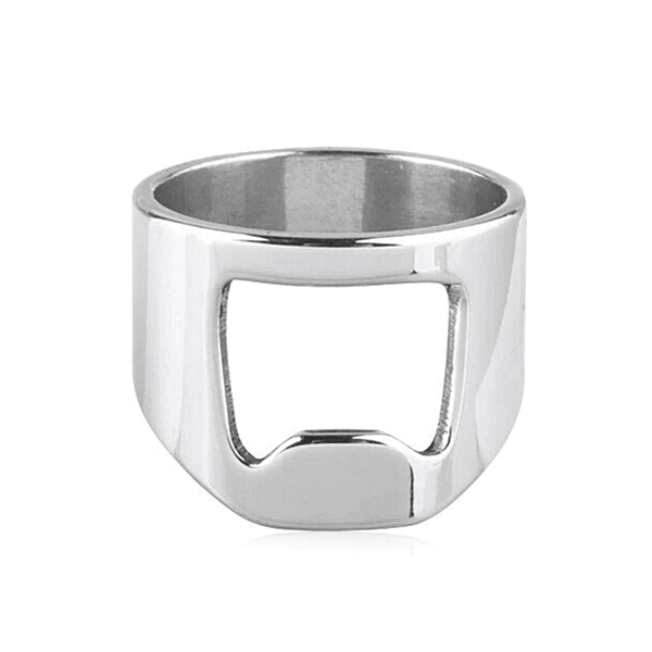 Bottle Opener Ring Beer Barware Novelty Gift Stainless Steel Father's Day Cool