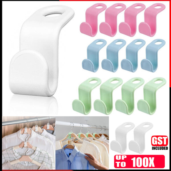 Cascading Clothes Hanger Connector Hooks Space Saving Closet Organizer