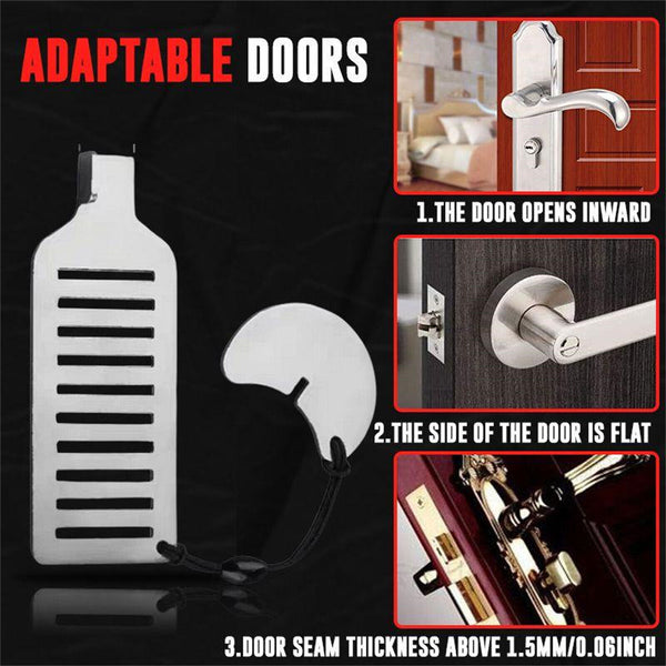 2PCS Portable Door Lock Hardware Safety Security Tool Home Privacy Travel Hotel