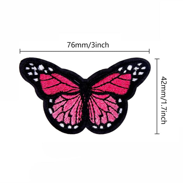 60X Colourful Butterfly Applique Lace Trims Sewing Embroidery Craft Patch Sew AU