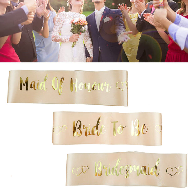 Bride To be Hens Party Sash Sashes Night Bachelorette Bridal Bridesmaid Sashes