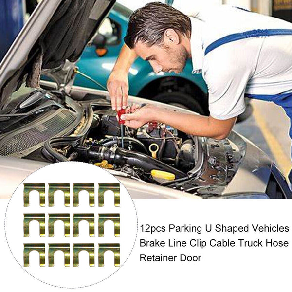 24PCS Hose Retainer Brake Line Clip U Shaped Replacement Vehicles Parts Cable