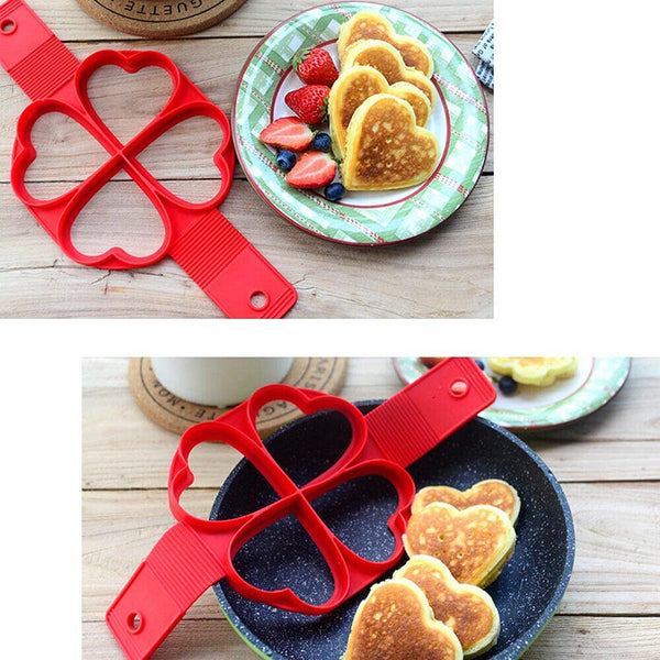 Non Stick Omelette Mold Mould Silicone Pancake Maker Pan Cooking Egg Flip Ring