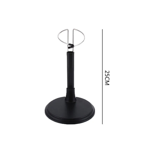 6 Pack Adjustable Doll Display Stands – Black Waist Support Holders for Dolls and Action Figures