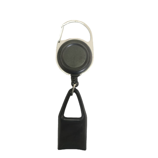 15X Retractable Lighter Leash Clip Keychain Rubber Cover Large Maxi Bic Black