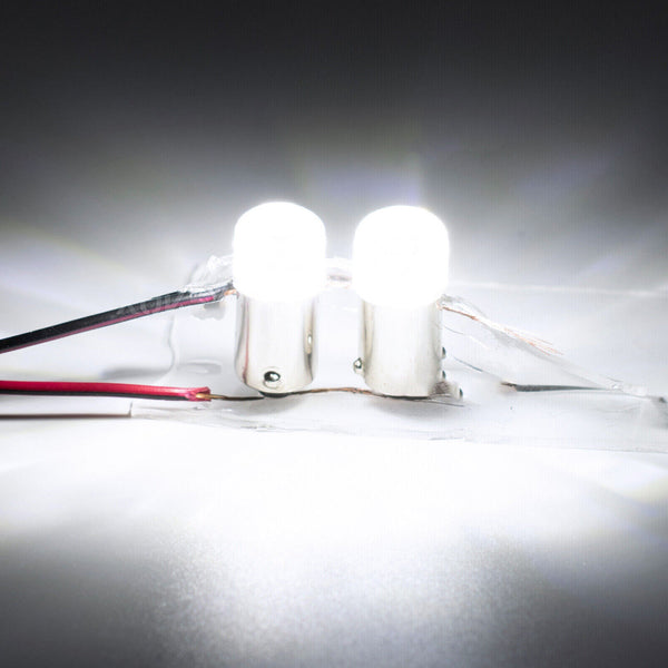 4X BA9S BAYONET WHITE LED LIGHT BULB 2SMD 2835 PARKER CAR GLOBE INTERIOR LED 12V
