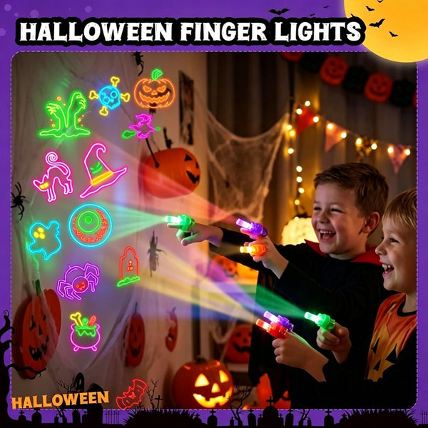 12-24 PCS Halloween LED Finger Lights for Kids LED Projection Party Favors AU