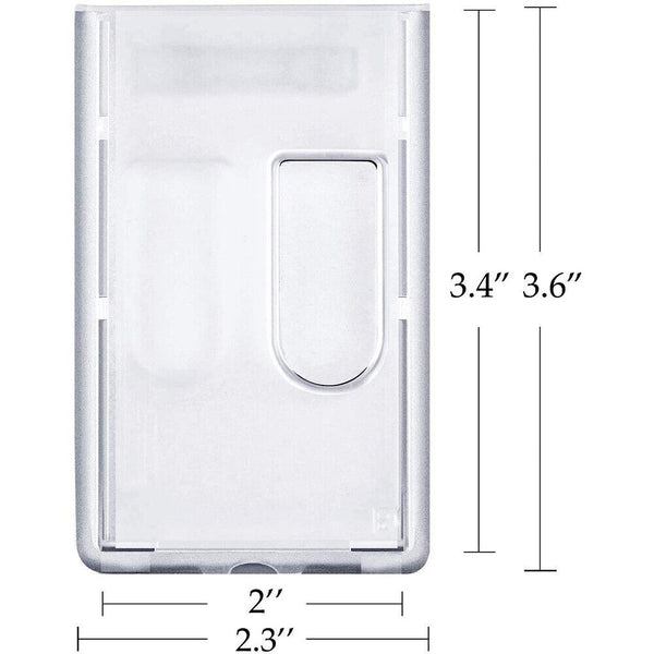 Hard Plastic Badge ID Card Holder Lanyard Business Work Pouch Double Side