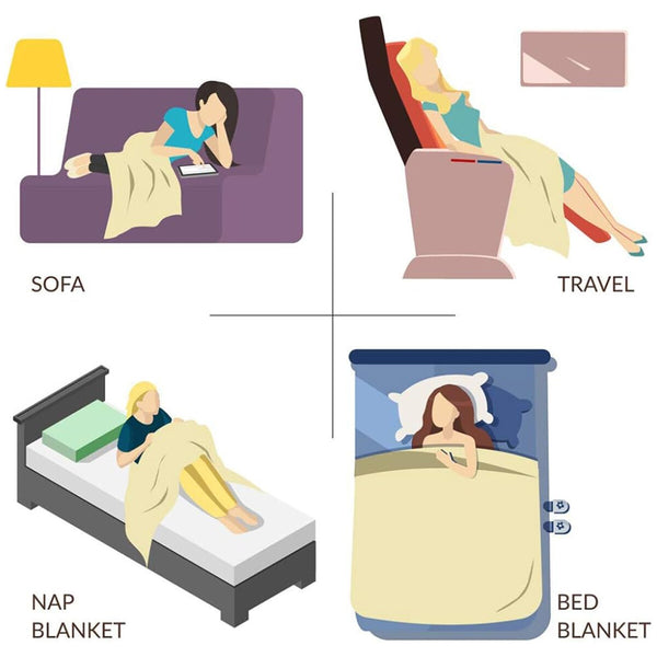 Soft Flannel Fleece Blanket Warm Throw Blanket for Bed Sofa Office Home