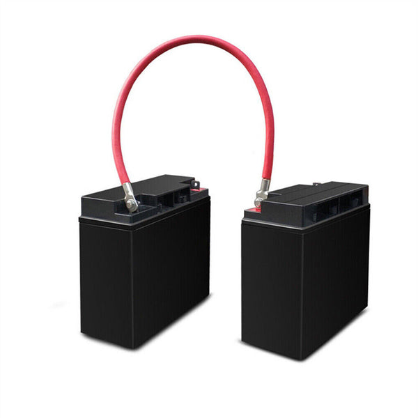 Battery Joiner Connector DC Lead Wire Cable & lugs 100A 12v 24V 30cm Red + Black
