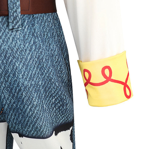 Jessie costume cuff and denim-look fabric detail - Toy Story kids outfit - Lets Party