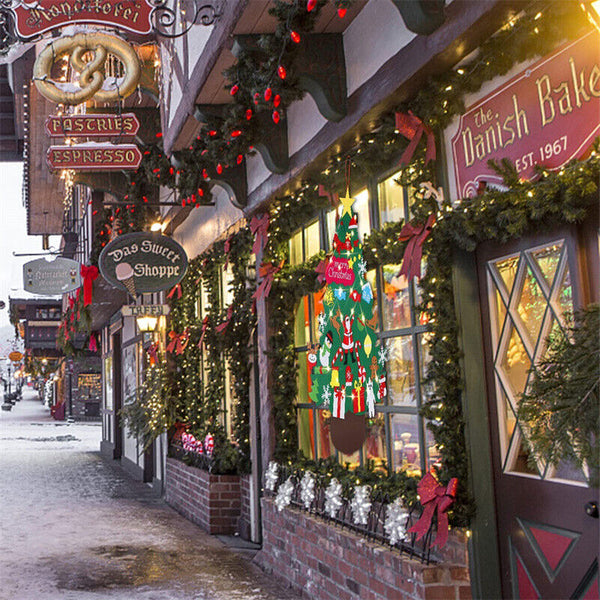 Felt Christmas Tree Set DIY with Removable Ornaments Xmas Hand Craft Decorations