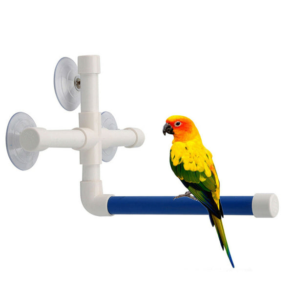 2PCS Bird Perch Stand Parrot Play Paw Grinding Stands Shower Bath Platform Toys