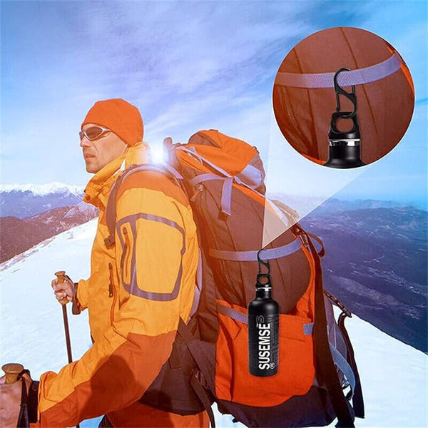 Cable Carabiner Camping Hiking Hook Chain Key S-Ring Lock Clip Holder NEW
