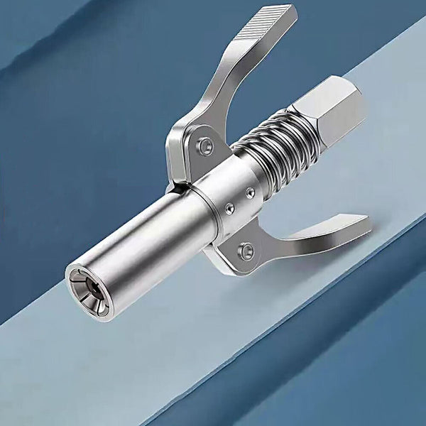 2X Grease Tool Coupler Heavy-Duty Quick Lock Double Handle Leak-Free Grease Gun
