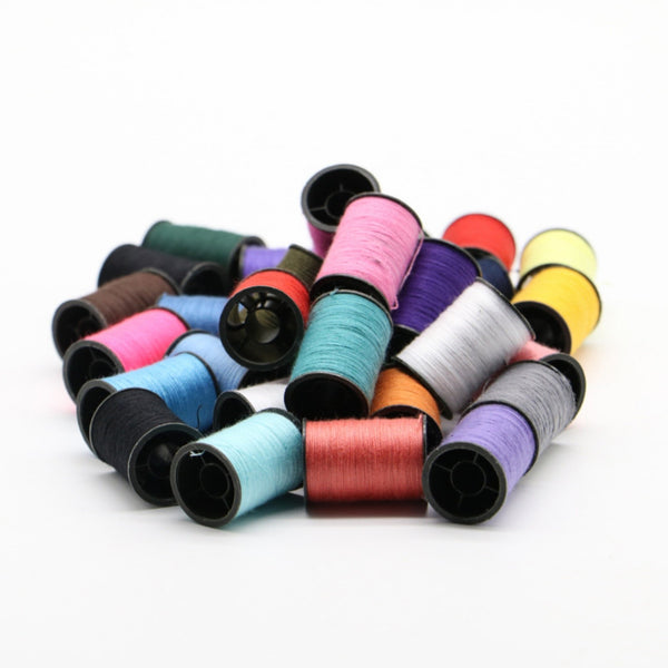 128Rolls Sewing Machine Line Thread Spool Set Bobbin Cotton Reel Needle Tape Kit