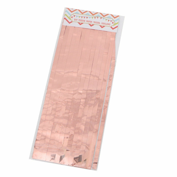 Tassel Garland (5pc) – Rose Gold Foil Fringe for Birthday Parties