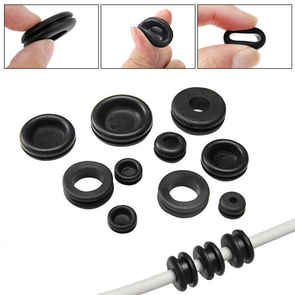 125PCS Rubber Grommet Assortment Set Fastener Kit Blanking 18 Popular Sizes NEW