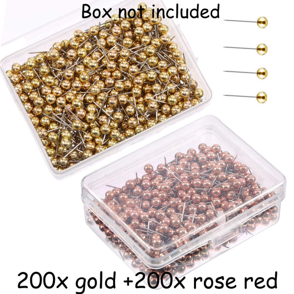 800Pcs Map Push Pins Map Tacks Round Head Tacks Steel Points Assorted Colour AUS