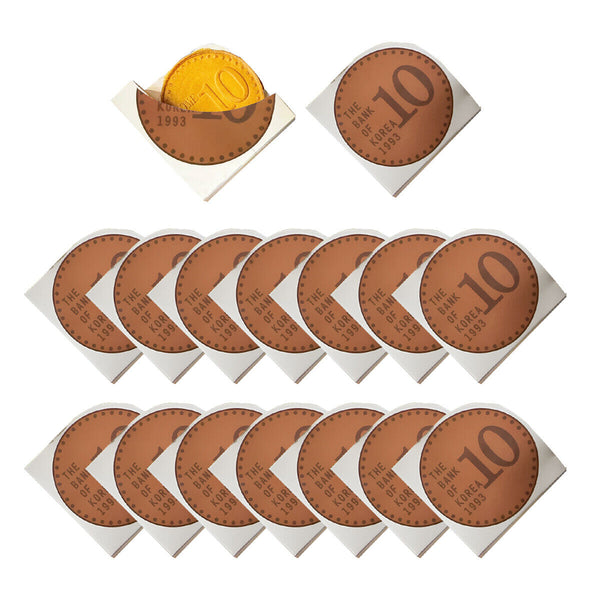 100PCS Food Packaging Gold Coin Box French Fries Bread Takeaway Packaging Boxes