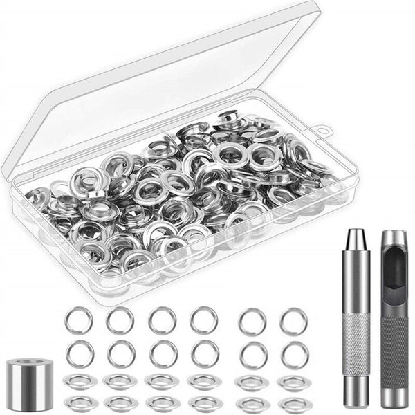 Brass Metal Eyelet Punch Die Kits Grommets Washer Leather Banner Eyelet Plier AU