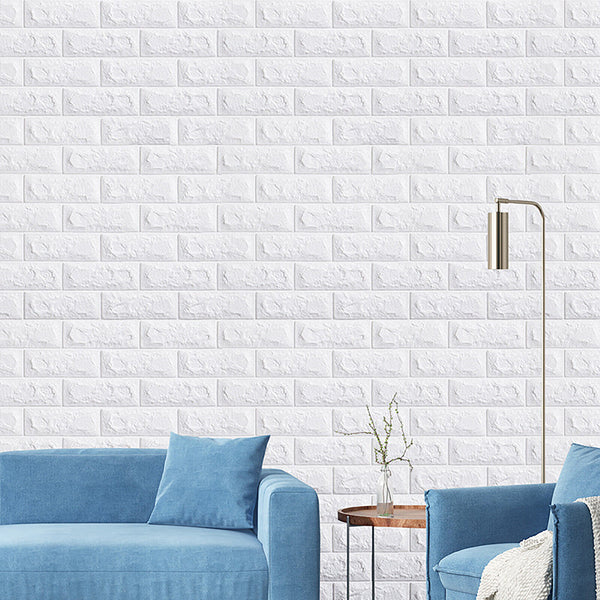 20PCS 3D Wallpaper Wall Panels Self Adhesive Brick Waterproof Stickers 70*77CM