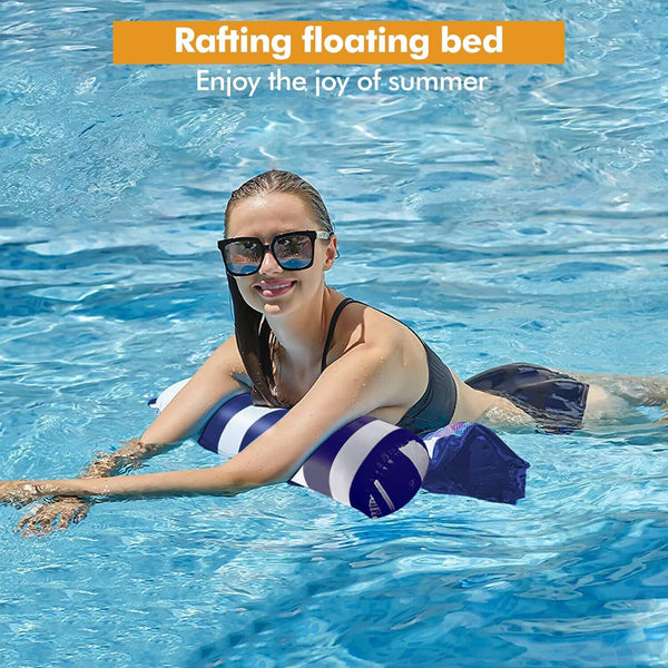 Portable Floating Water Hammock Toy Swimming Chair Inflatable Float Pool Bed